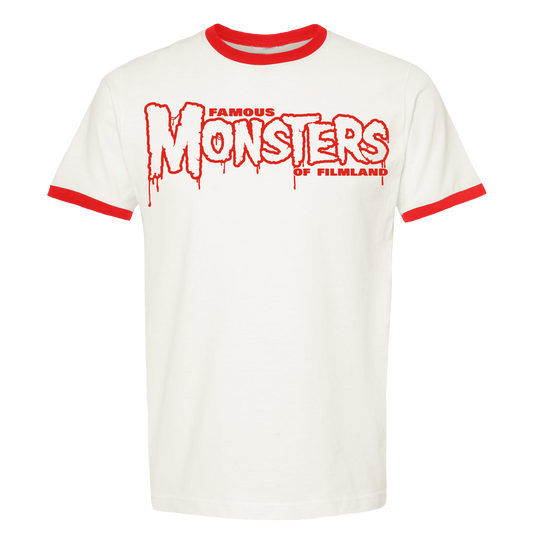 Famous Monsters Dripping Logo Ringer Tee