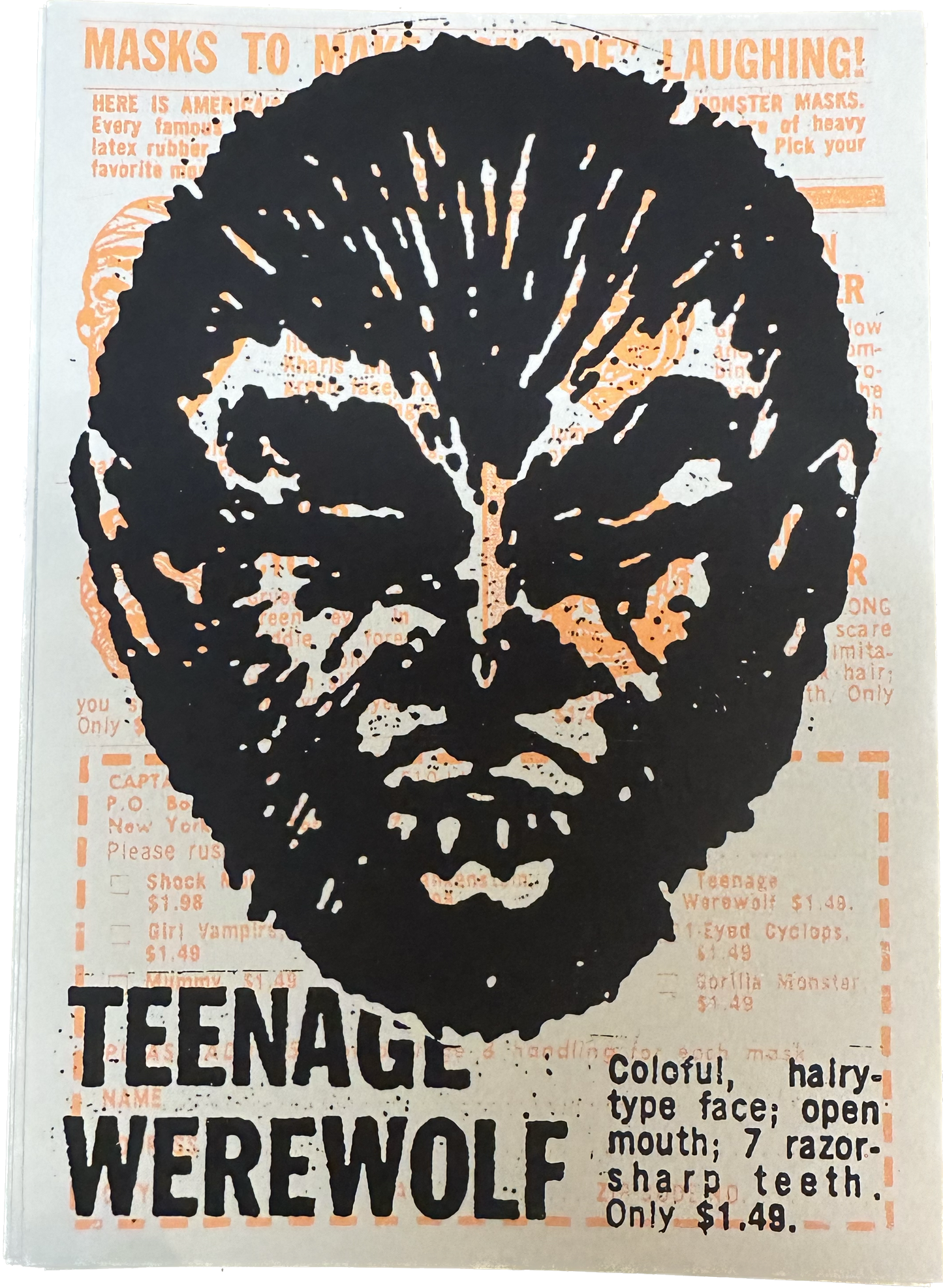 Teenage Werewolf Blacklight Print
