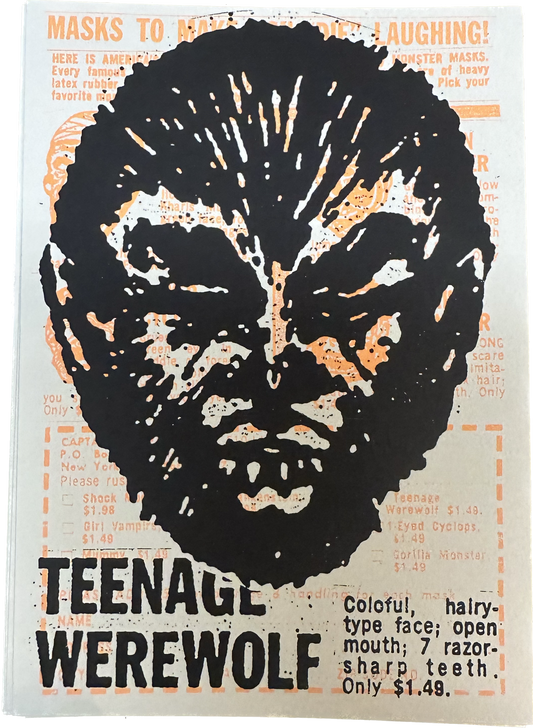 Teenage Werewolf Blacklight Print
