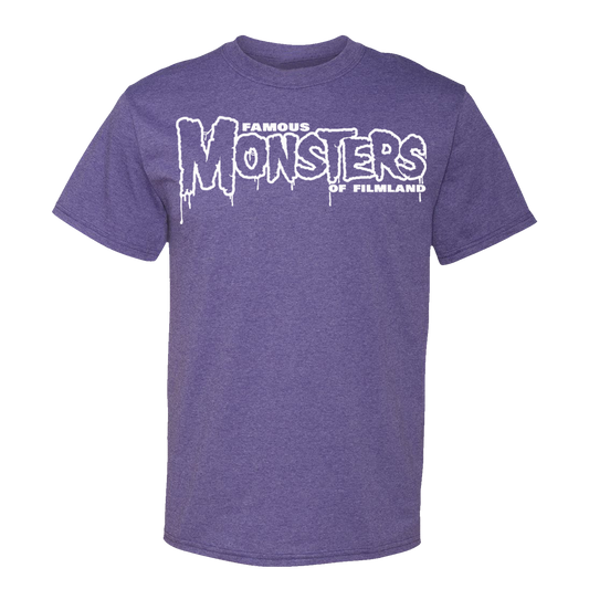 Retro Purple Famous Monsters Dripping Logo Short Sleeve