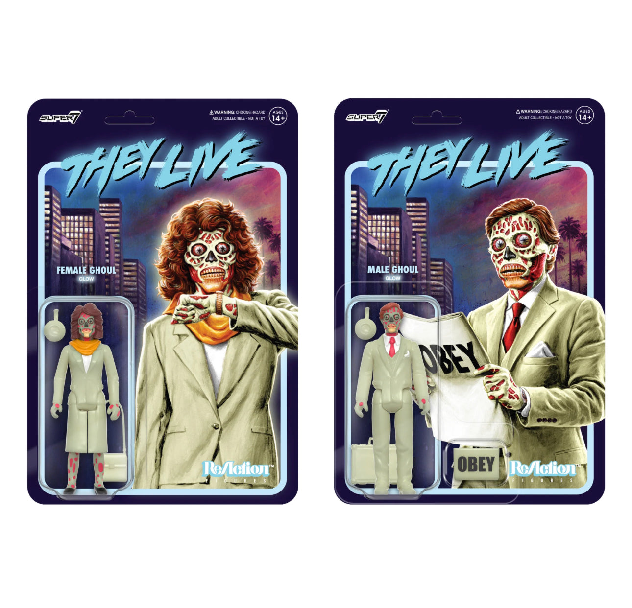 They Live (Glow) 3.75” Figures