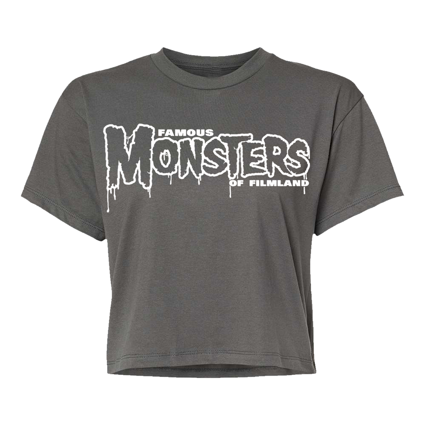 Famous Monsters Dripping Logo Ladies Crop Top